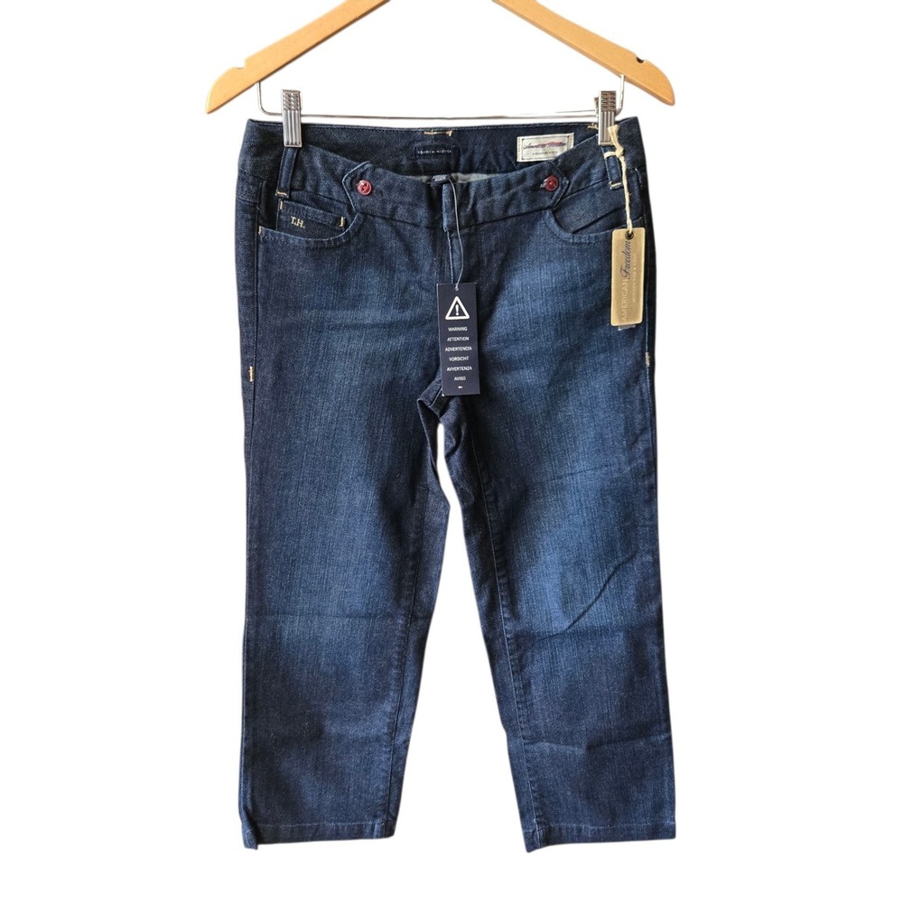 Tommy‎ Hilfiger Freedom  Crop Jeans Women Size 4 Dark Wash Modern Rise